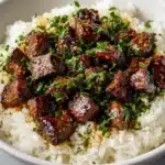 Honey Garlic Butter Steak and Rice Skillet Recipe