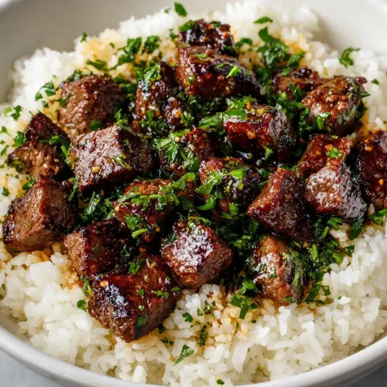 Honey Garlic Butter Steak and Rice Skillet Recipe