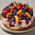 Summer Berry and Peach Cheesecake Recipe