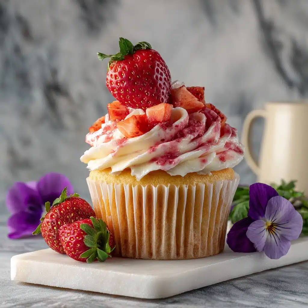 Real Strawberry Cupcakes Recipe - Recipe Image