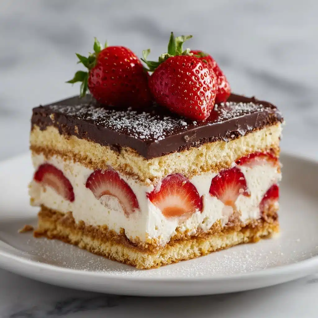 Strawberry Eclair Cake Recipe - Recipe Image
