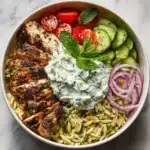 Greek Chicken Orzo Power Bowls Recipe