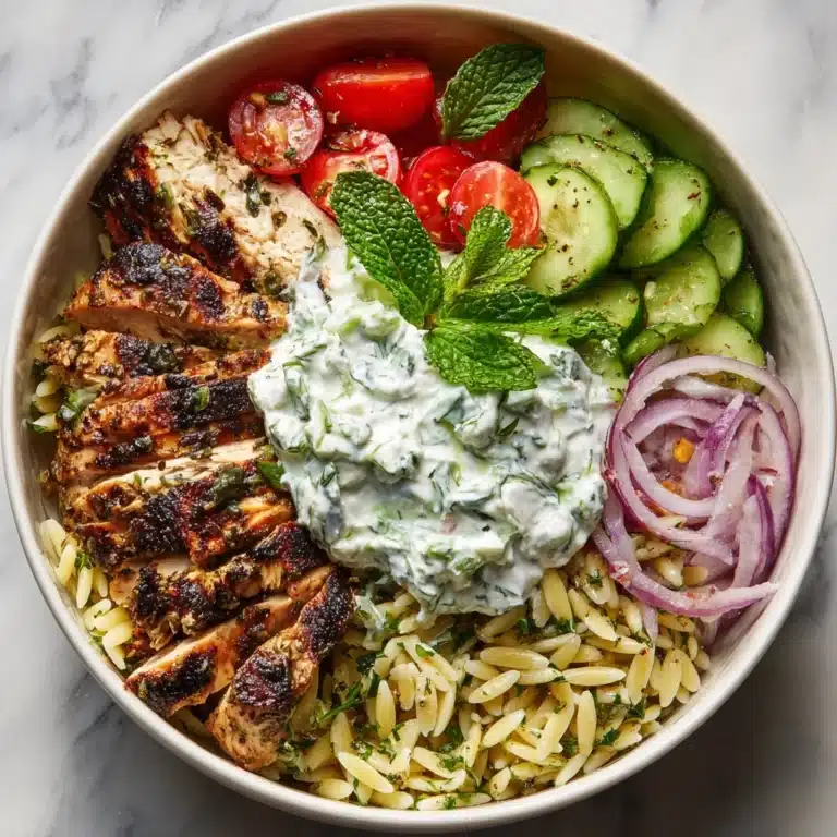 Greek Chicken Orzo Power Bowls Recipe