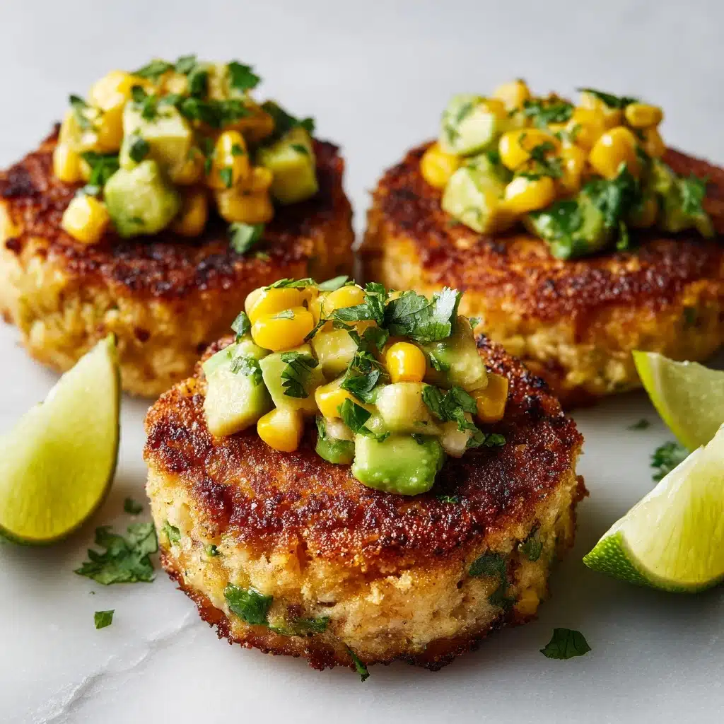 Chicken Burgers with Avocado Corn Salsa Recipe