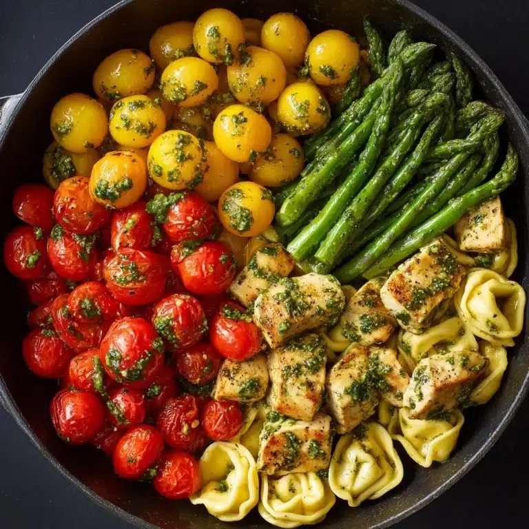 Pesto Chicken Tortellini and Veggies Recipe