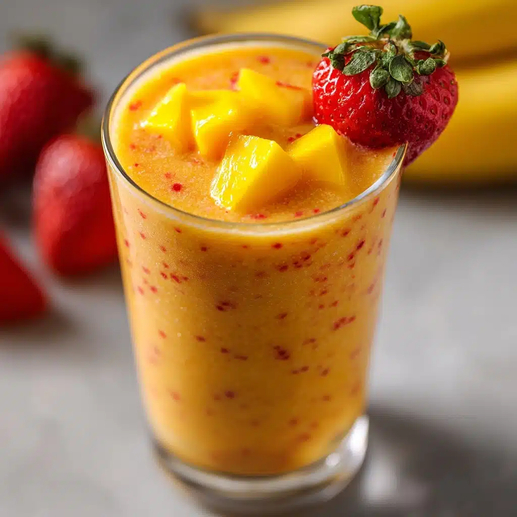 Tropical Strawberry Mango Smoothie Recipe - Recipe Image