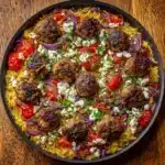Greek Meatballs and Orzo Skillet Recipe