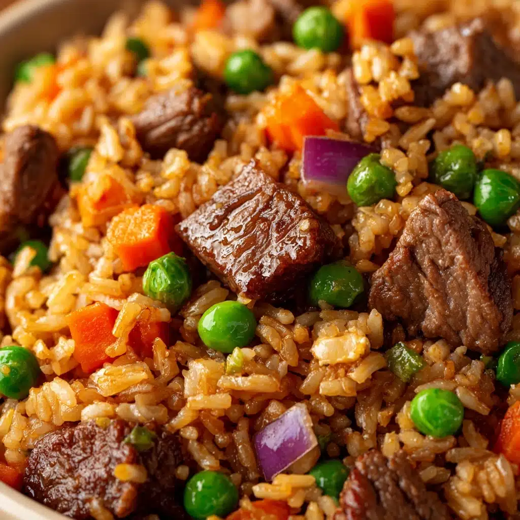 Onion Beef Fried Rice Recipe - Recipe Image