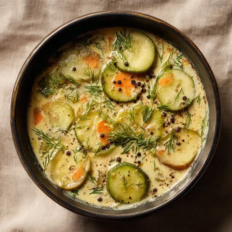 Creamy Dill Pickle Soup (Zupa Ogórkowa) Recipe