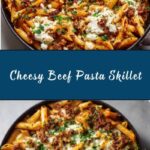 Cheesy Ground Beef Pasta Skillet Recipe
