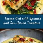 Creamy Keto Tuscan Cod with Spinach and Sun-Dried Tomatoes Recipe