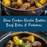 Slow Cooker Garlic Butter Beef Bites & Potatoes Recipe