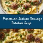 Creamy Parmesan Italian Sausage Ditalini Soup Recipe