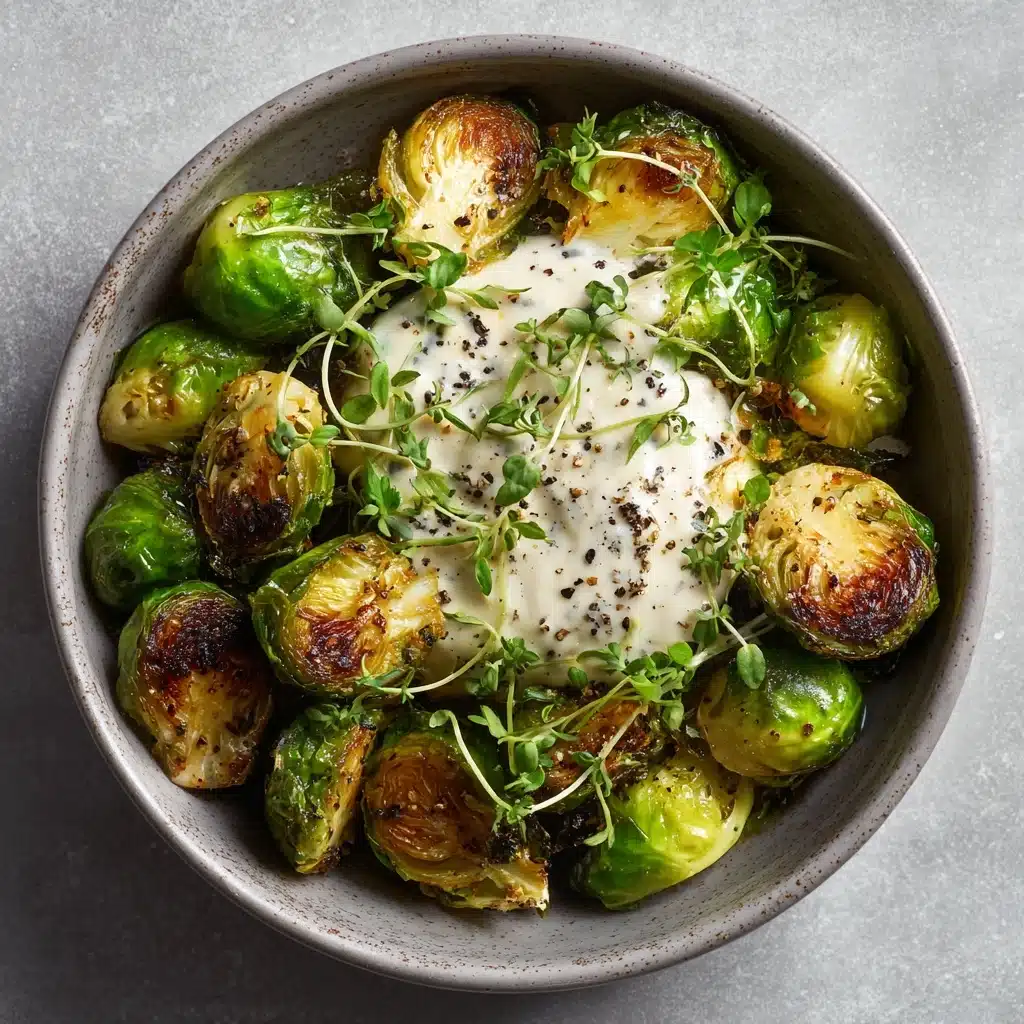 Crispy Brussels Sprouts with Dijon Aioli Recipe - Recipe Image
