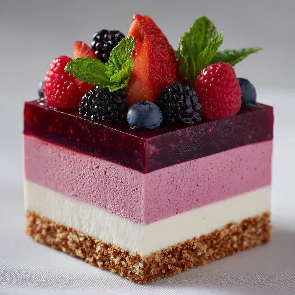Berry Layered Mousse Cake Recipe - Recipe Image