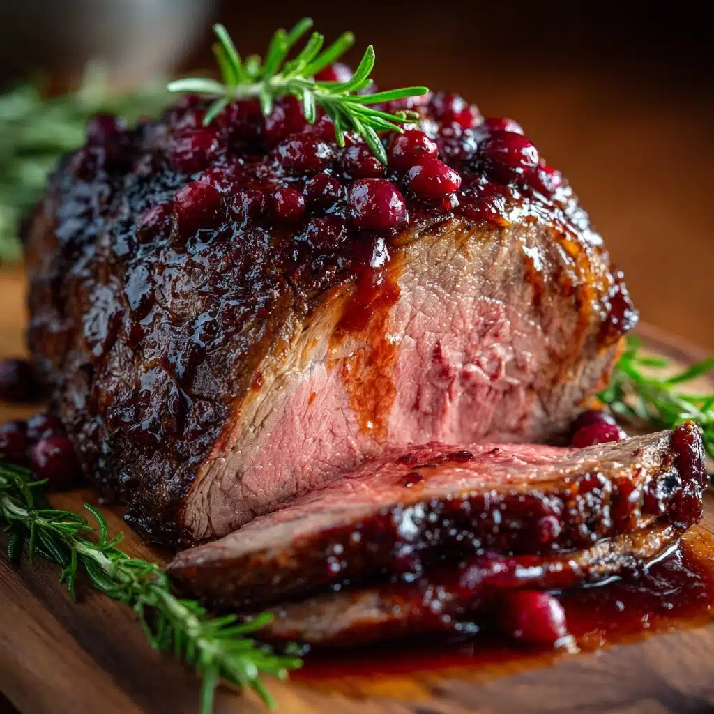 Cranberry Balsamic Ribeye Roast Recipe - Recipe Image