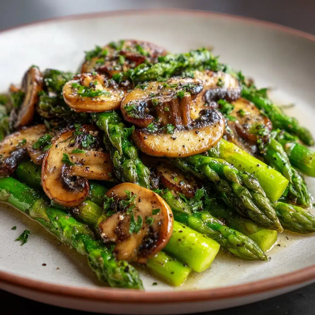 Sautéed Asparagus and Mushrooms Recipe - Recipe Image