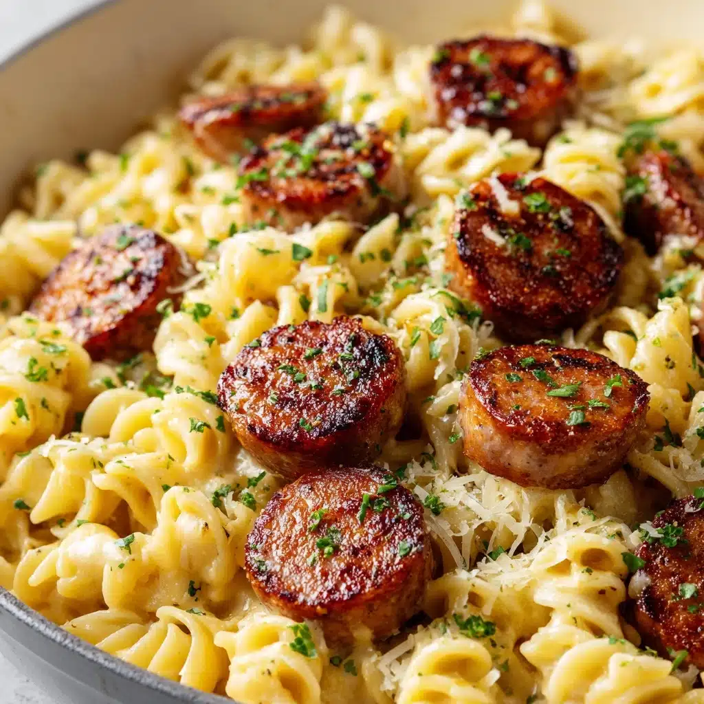 Creamy Pepper Jack Chicken & Sausage Pasta Recipe - Recipe Image
