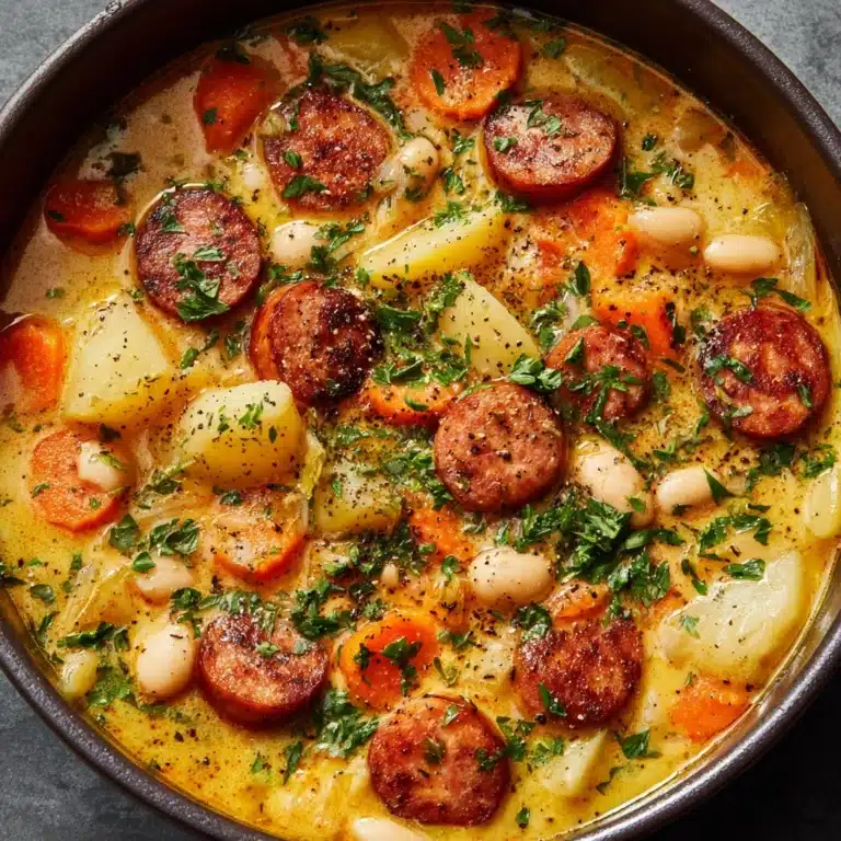 Creamy Bean Soup with Kielbasa Recipe