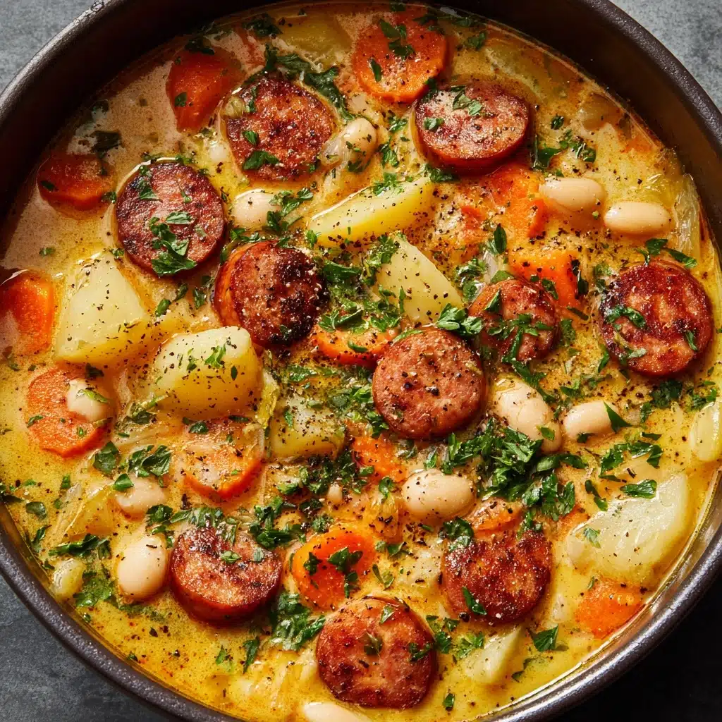 Creamy Bean Soup with Kielbasa Recipe - Recipe Image