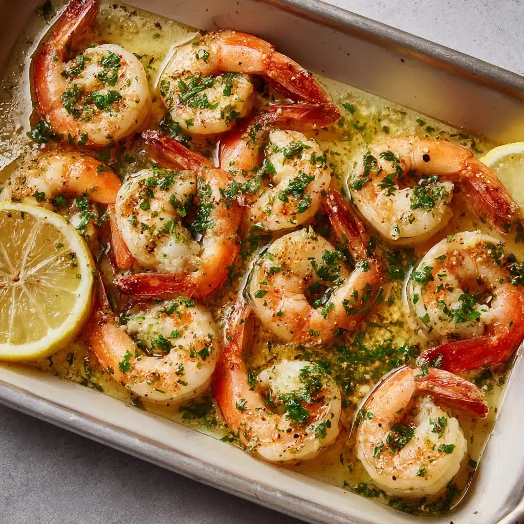 Baked Shrimp with Garlic Lemon Butter Sauce Recipe - Recipe Image