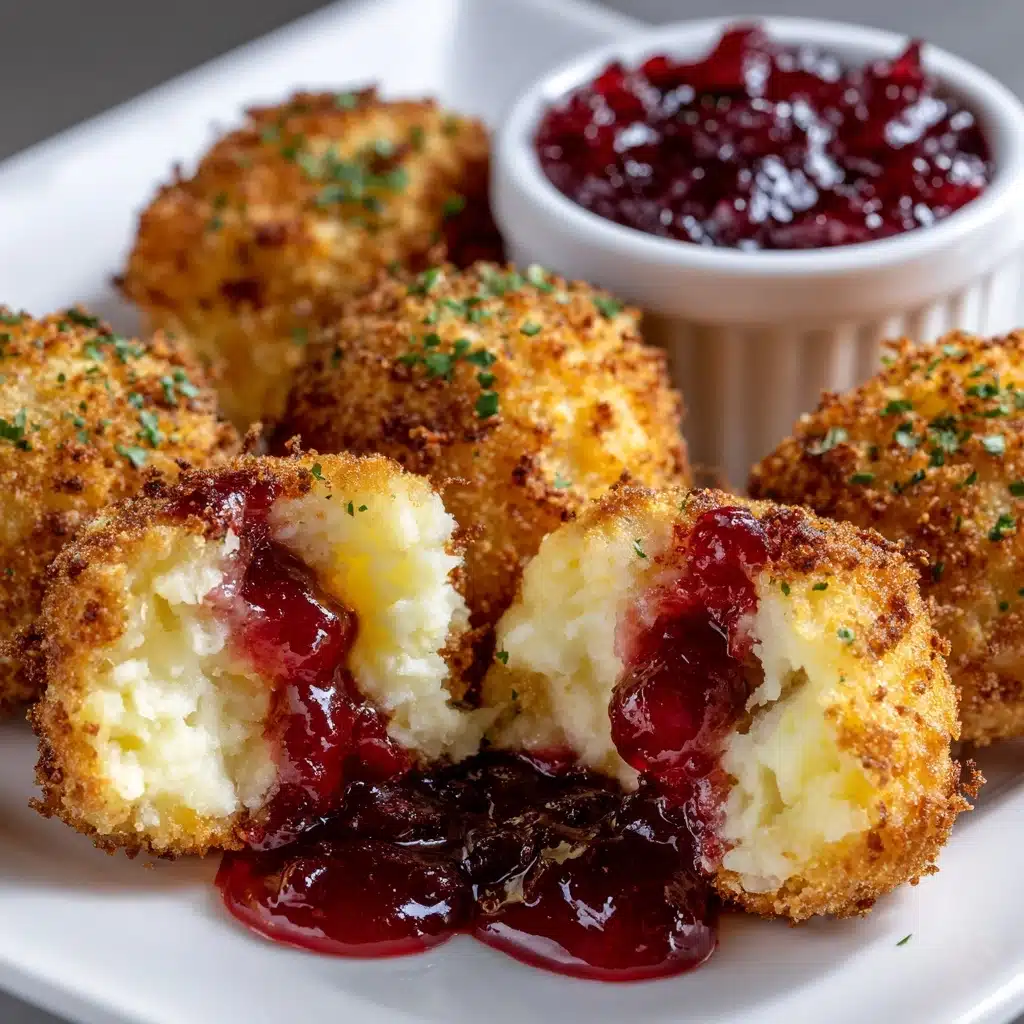 Mashed Potato Croquettes with Cranberry Mayo Recipe - Recipe Image
