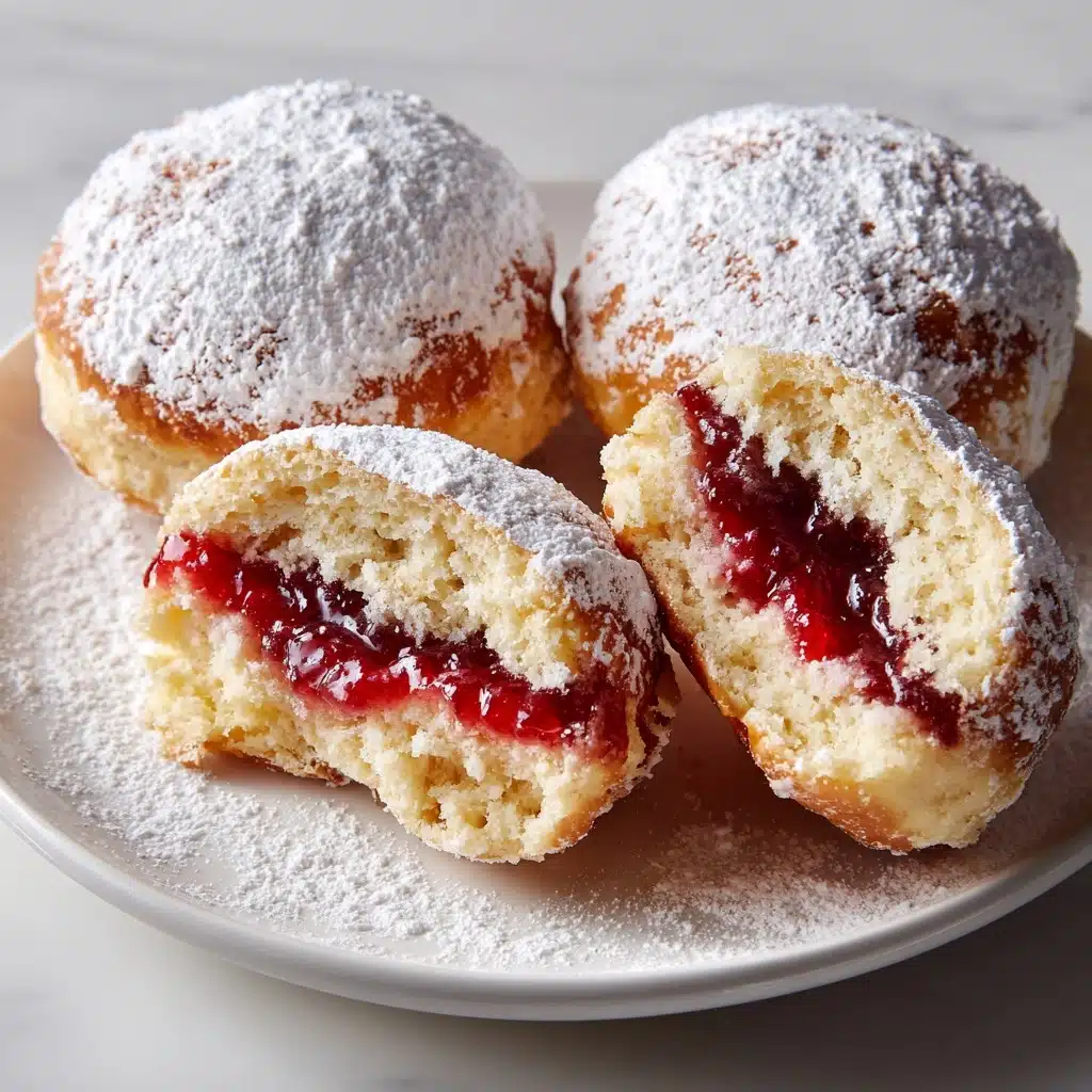Raspberry-Filled Almond Snow Cookies Recipe - Recipe Image