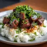 Honey Garlic Butter Steak and Rice Skillet Recipe