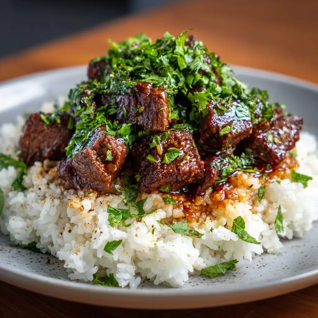 Honey Garlic Butter Steak and Rice Skillet Recipe - Recipe Image
