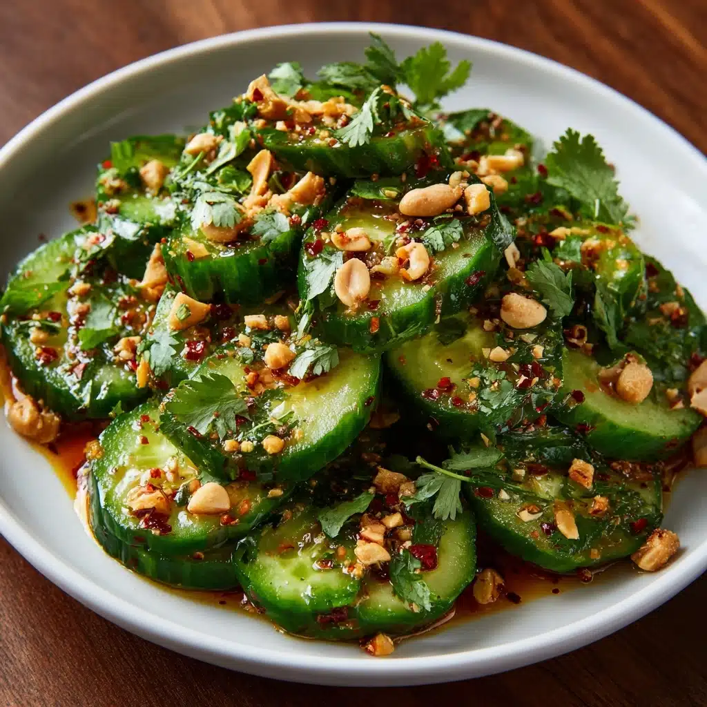Peanut & Chili Oil Cucumber Salad Recipe - Recipe Image