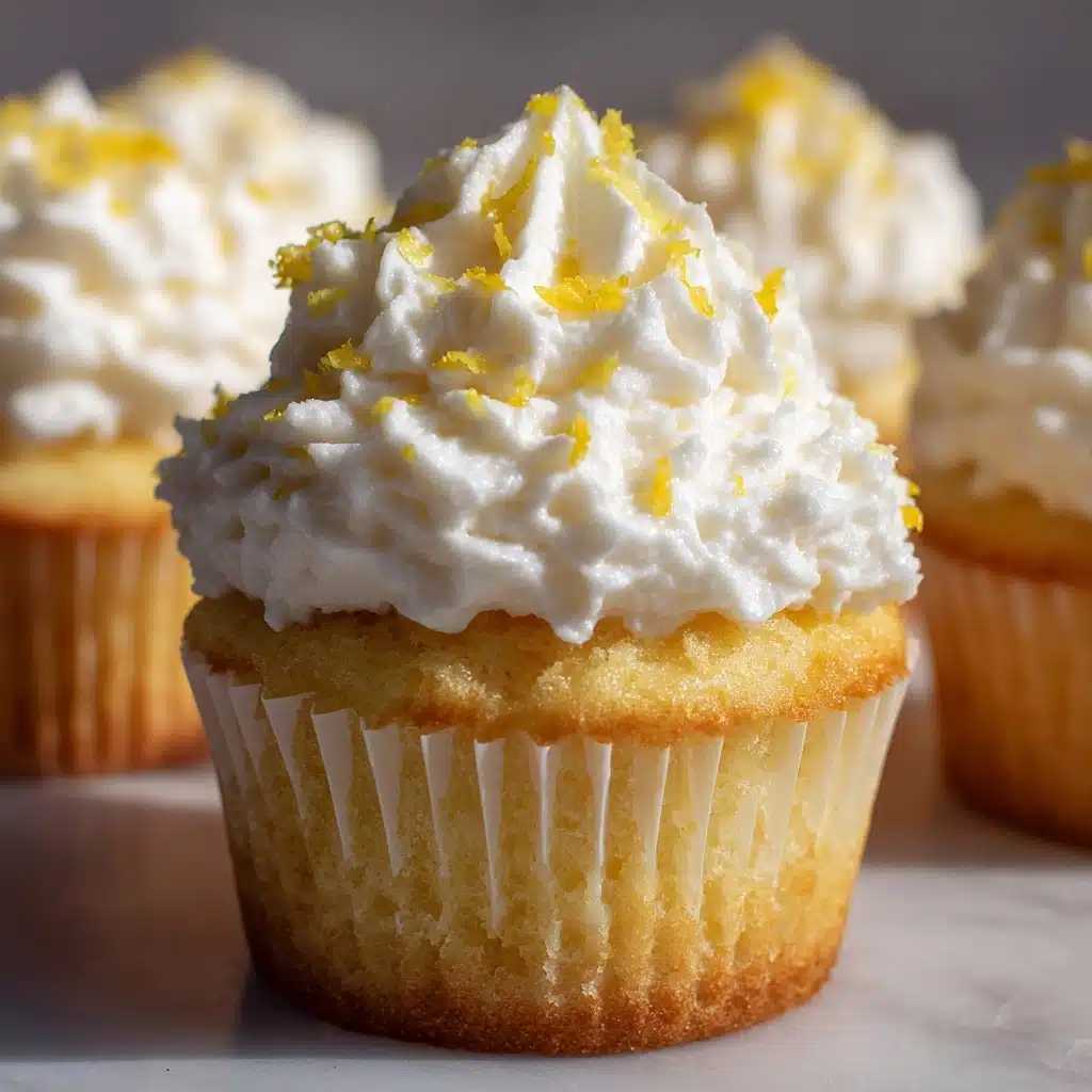 Lemon Muffins with Whipped Cream and Lemon Zest Recipe - Recipe Image