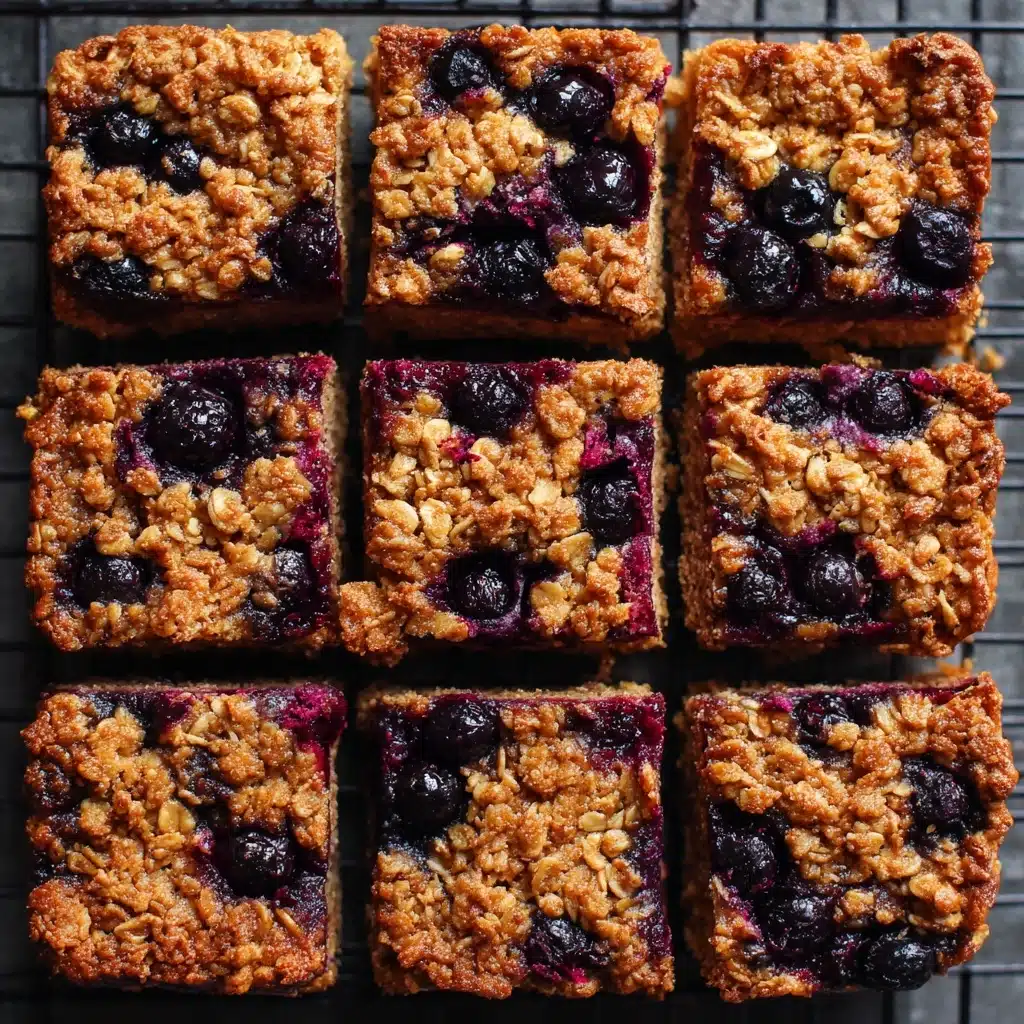 Blueberry Oatmeal Breakfast Bars Recipe - Recipe Image