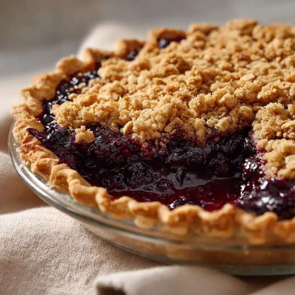 Triple Berry Rhubarb Pie Recipe - Recipe Image