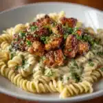 Garlic Butter Chicken Bites & Spicy Cajun Alfredo Twisted Pasta Recipe