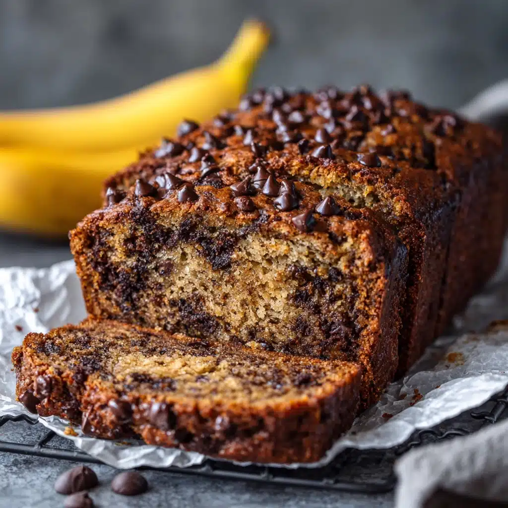 Super Moist Chocolate Chip Banana Bread Recipe - Recipe Image