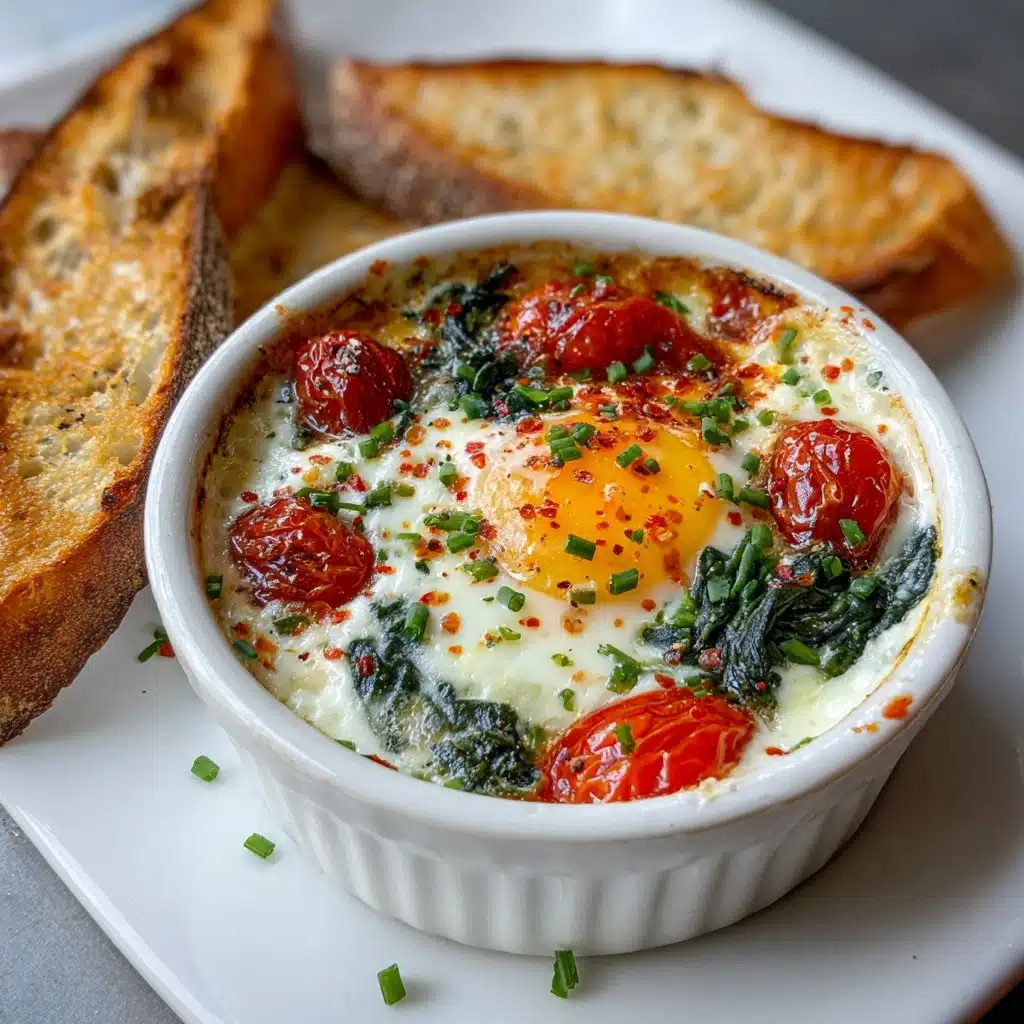 Baked Feta Eggs Breakfast Recipe - Recipe Image
