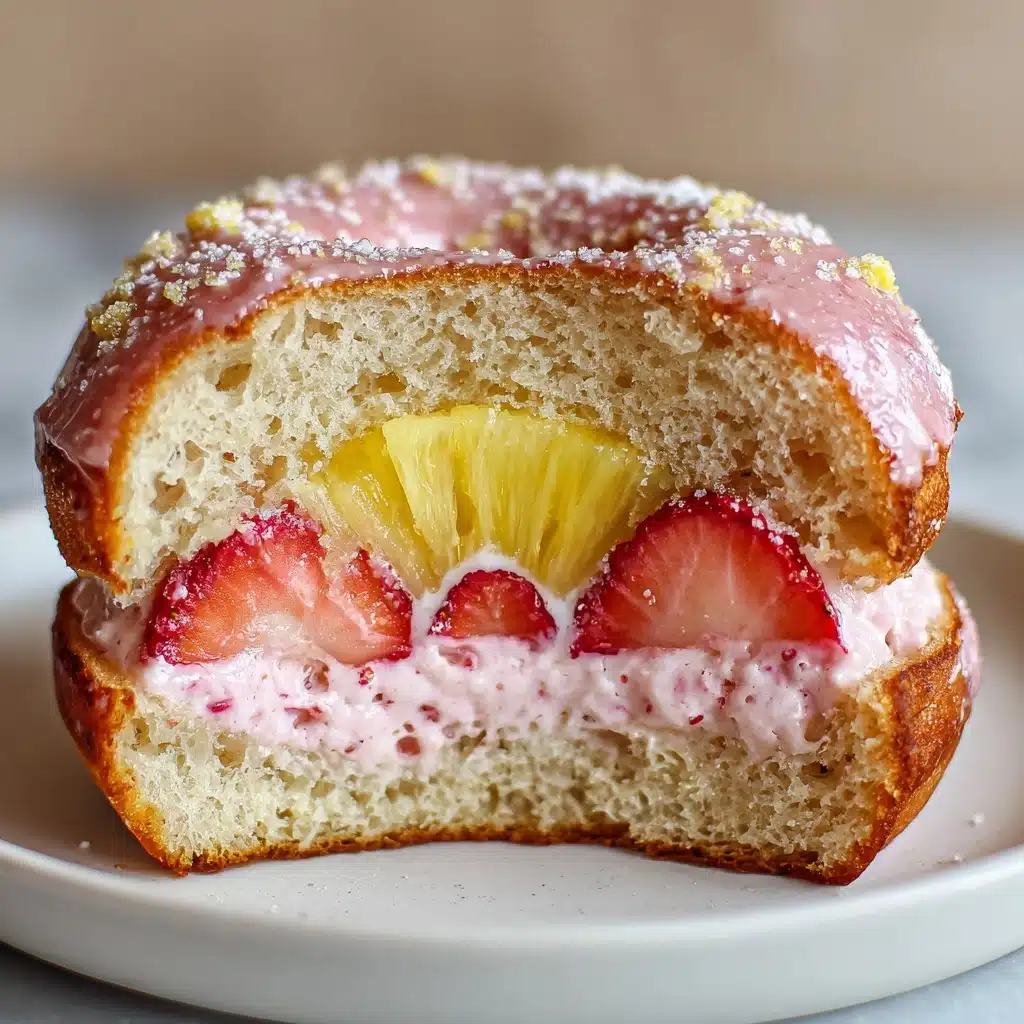 Strawberry and Cream Cheese Pineapple Bun Recipe - Recipe Image