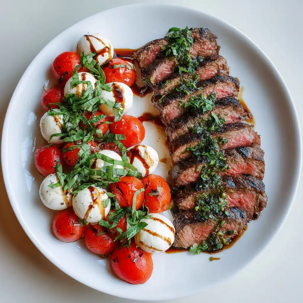 Balsamic Caprese Grilled Flank Steak Recipe - Recipe Image
