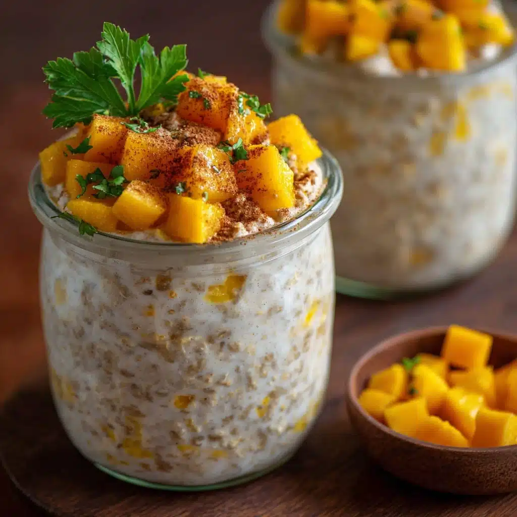 Mango Lassi Overnight Oats Recipe - Recipe Image