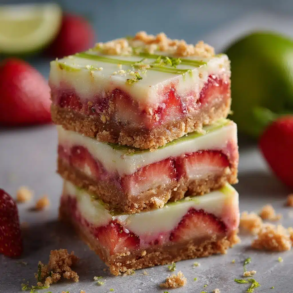 Strawberry Lime White Chocolate Gooey Bars Recipe - Recipe Image