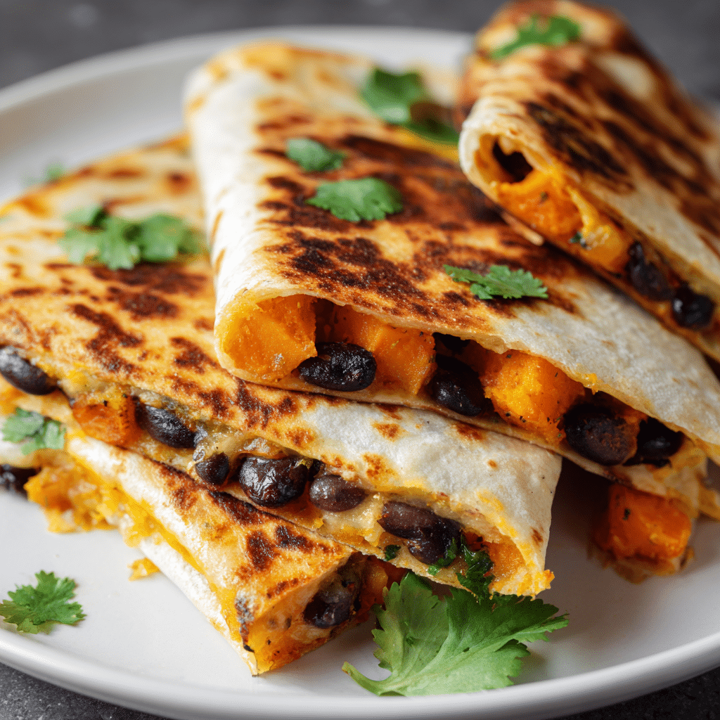 Roasted Sweet Potato and Black Bean Quesadillas Recipe - Recipe Image