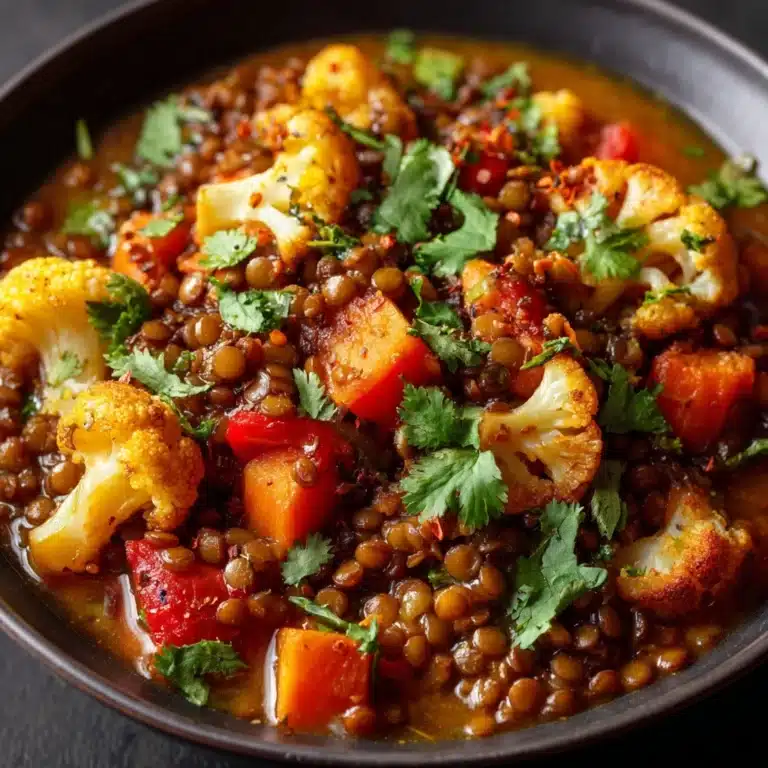Roasted Cauliflower Lentil Curry Recipe