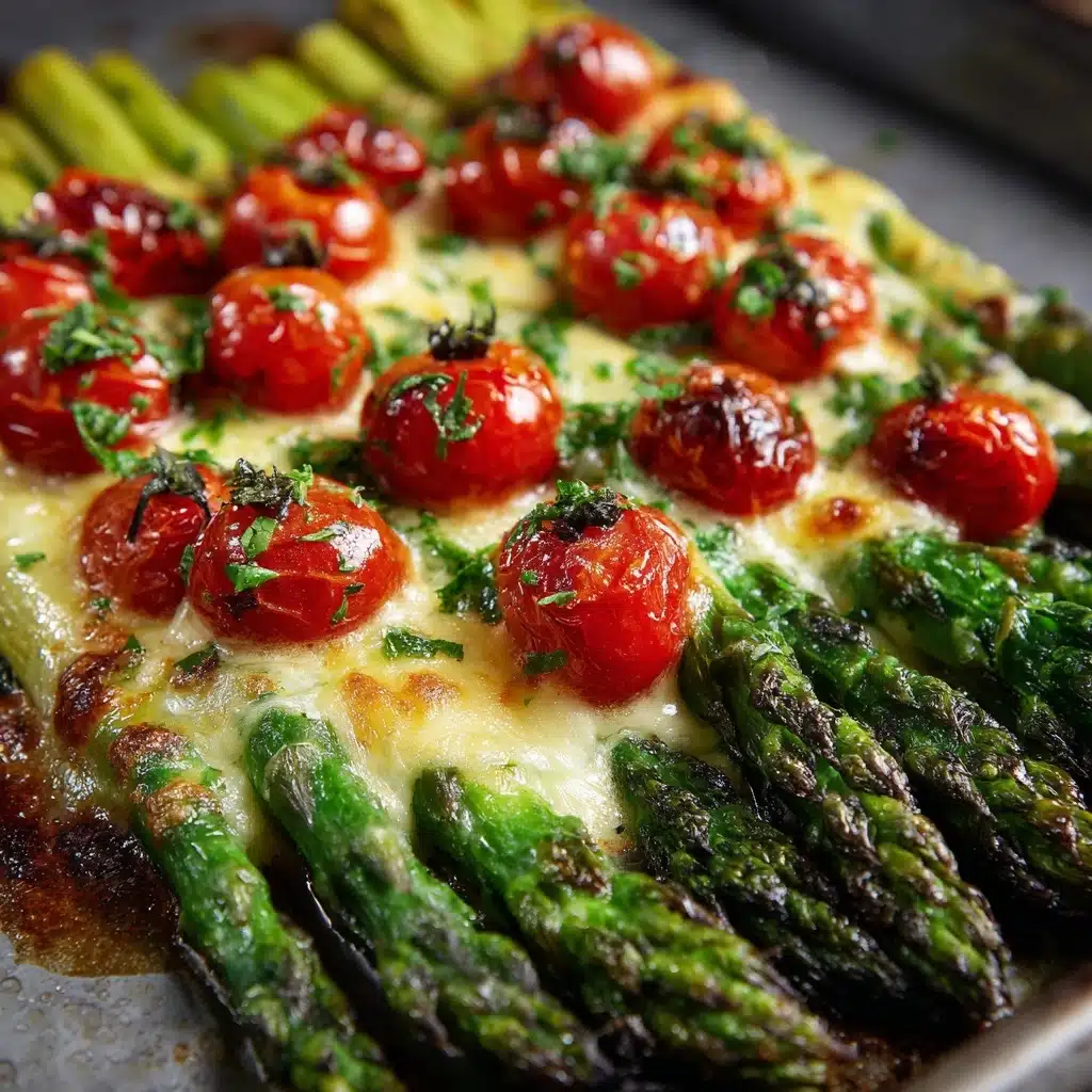 Oven Roasted Asparagus with Parmesan and Tomatoes Recipe