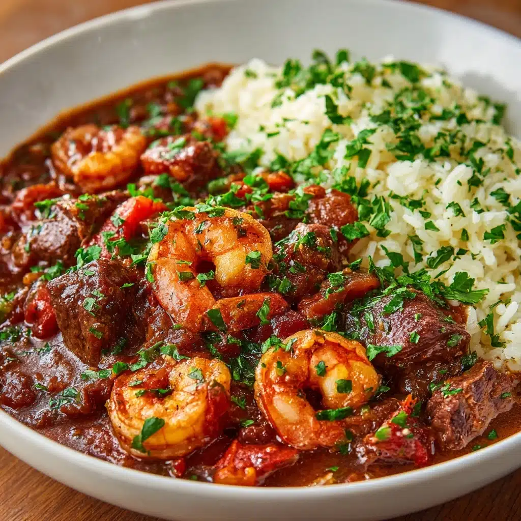 Creole Shrimp and Sausage Gumbo Recipe - Recipe Image