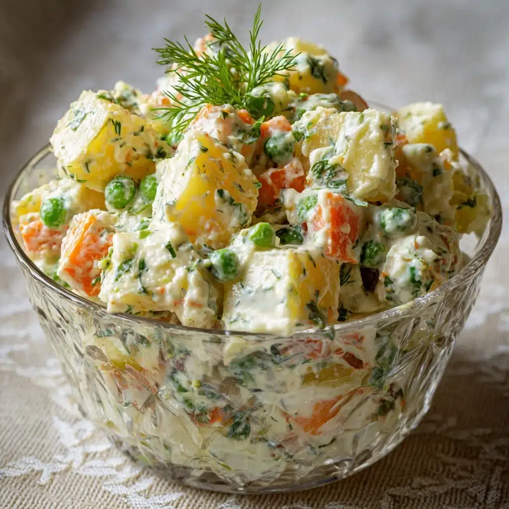 Olivier Salad – Russian Potato Salad Recipe - Recipe Image