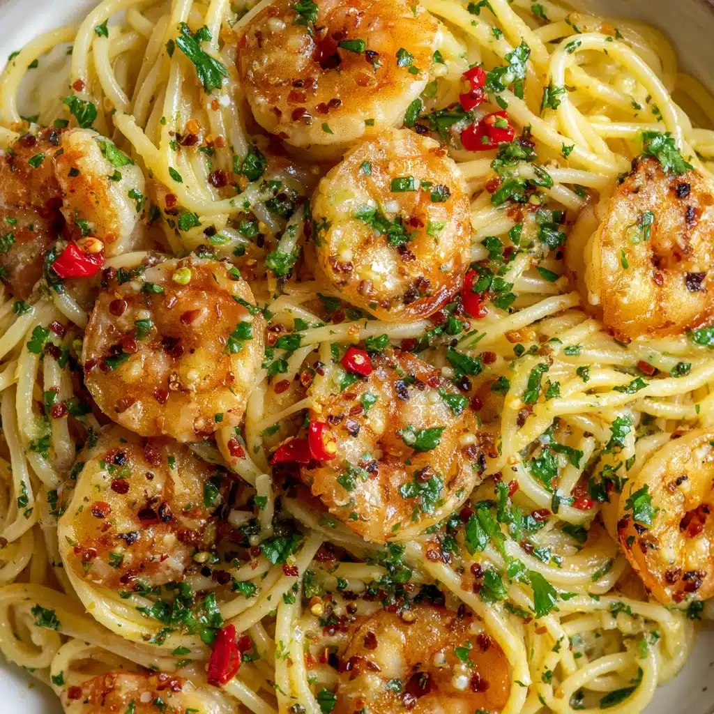 Garlic and Chili Shrimp Pasta Recipe - Recipe Image