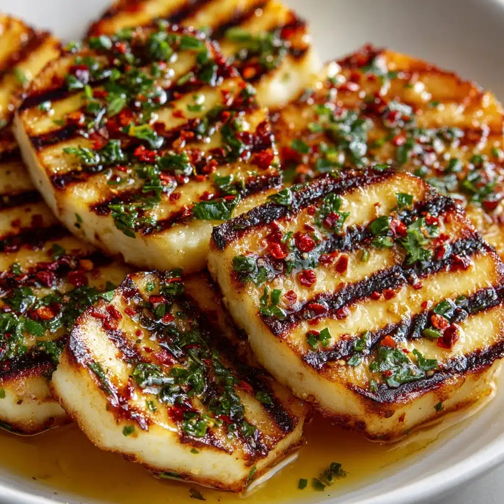Grilled Halloumi with Honey Lime Chili Glaze Recipe - Recipe Image