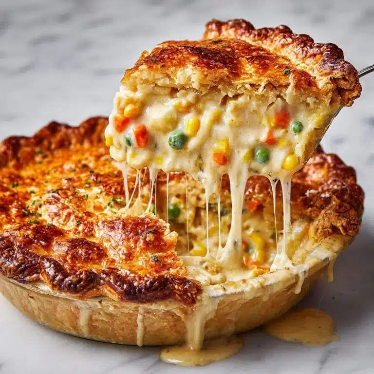 Biscuit Topped Cheesy Chicken Pot Pie Recipe