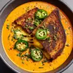 Spicy Jalapeño Popper Soup with Grilled Cheese Dippers Recipe