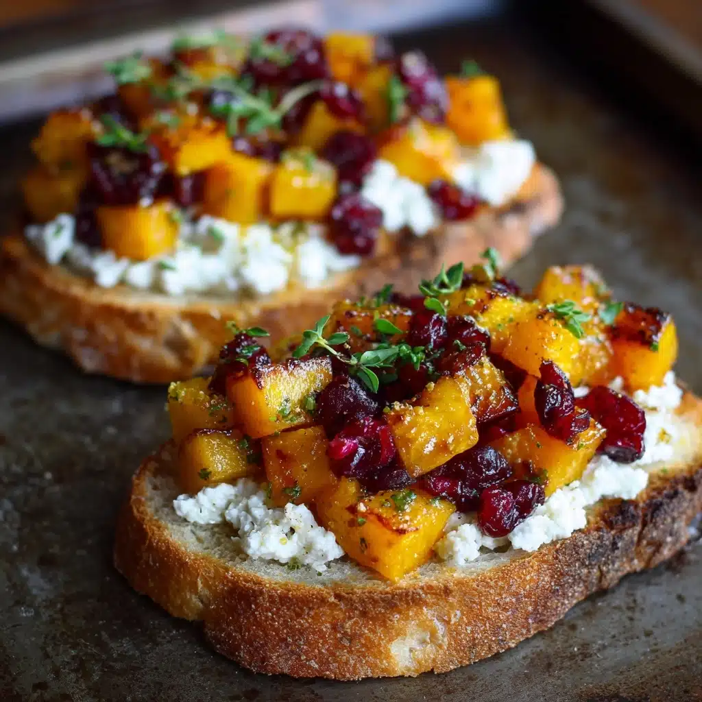 Butternut Squash, Cranberry, and Goat Cheese Crostini Recipe - Recipe Image